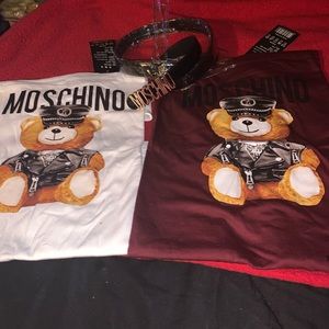 New Moschino Black Patent Leather Thin Belt